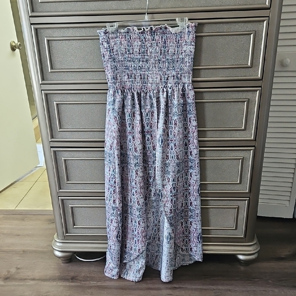 Willow Root Strapless Top in Multicolor Pattern, Size M